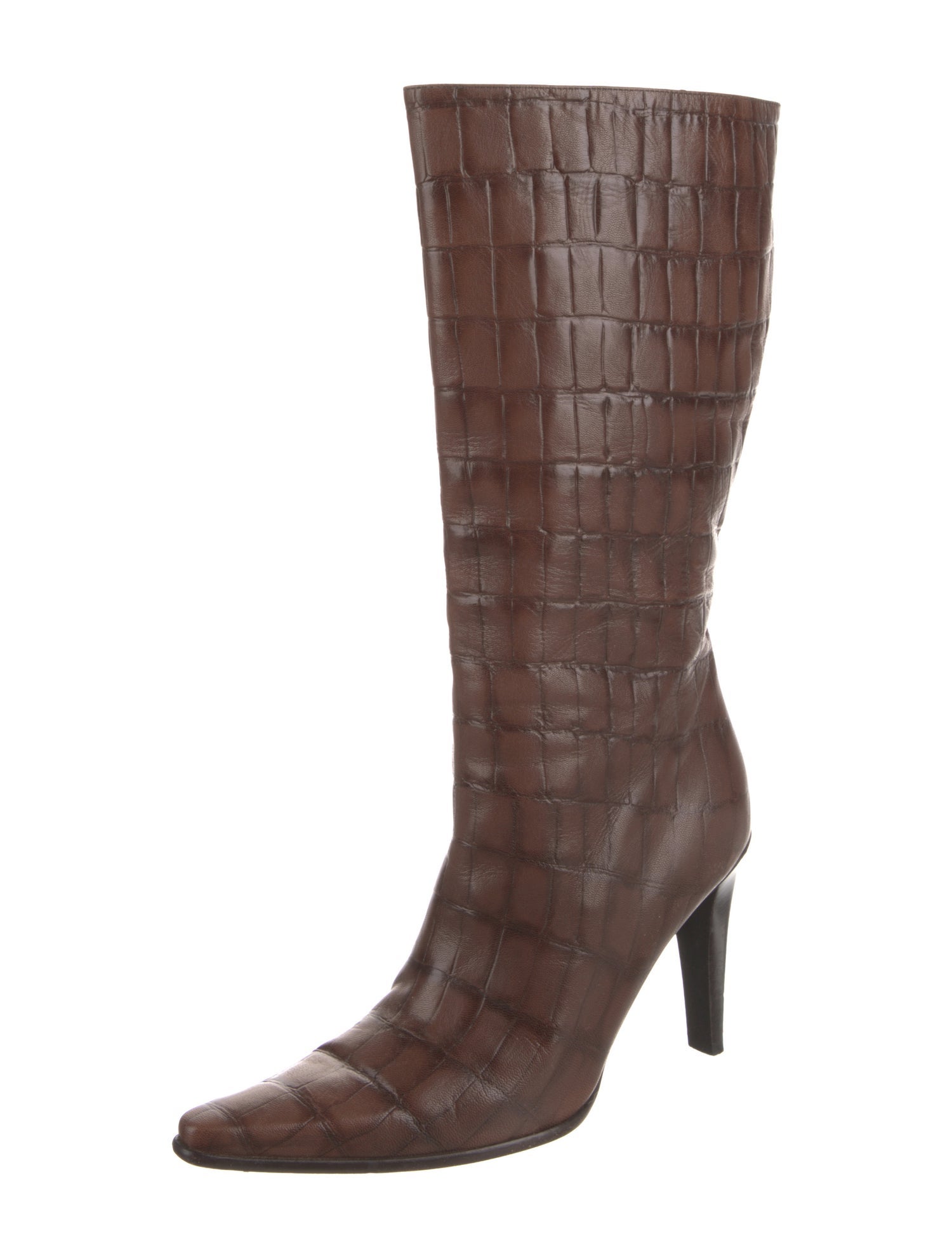 Escada Leather Printed Boots