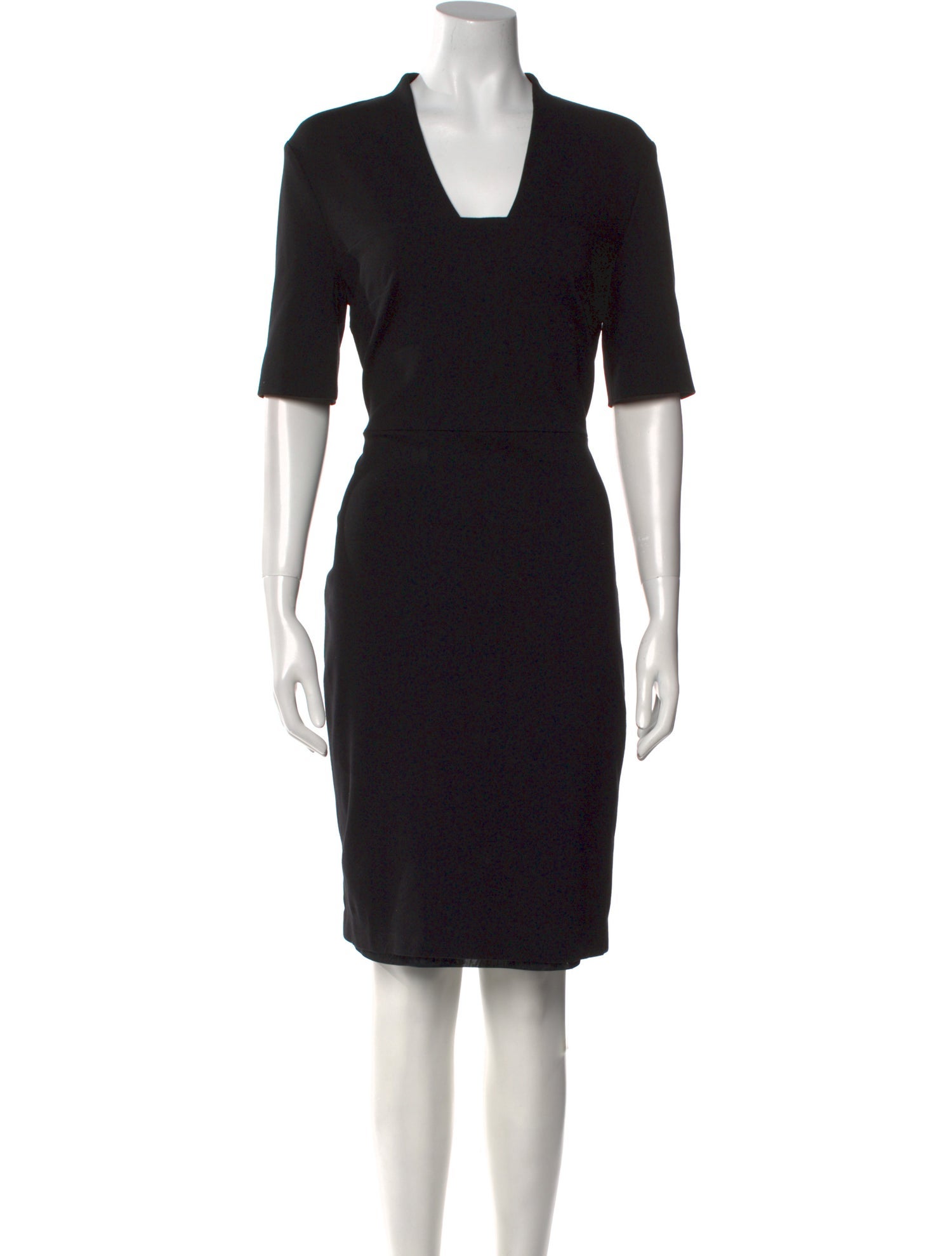 Escada Square Neckline Knee-Length Dress