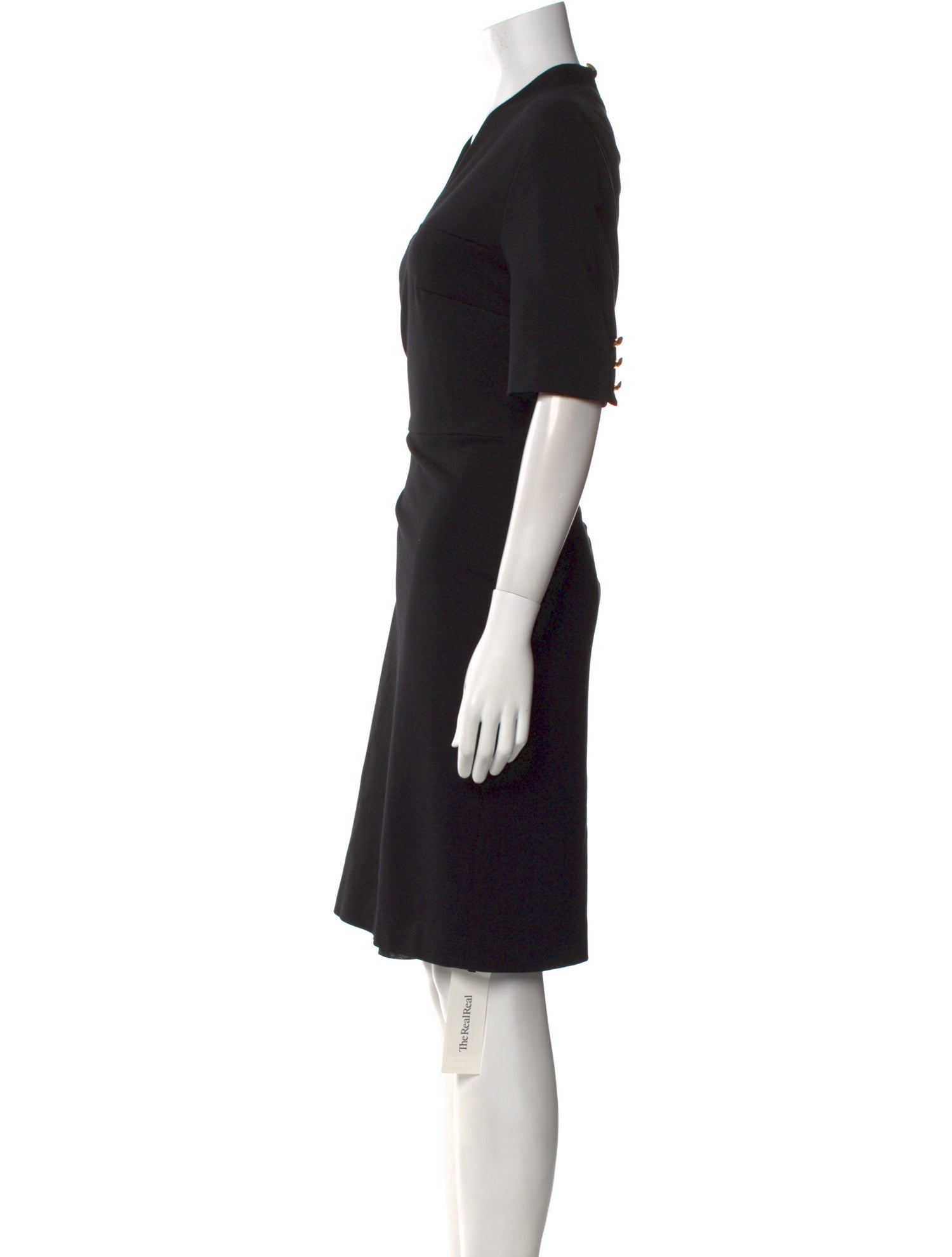 Escada Square Neckline Knee-Length Dress