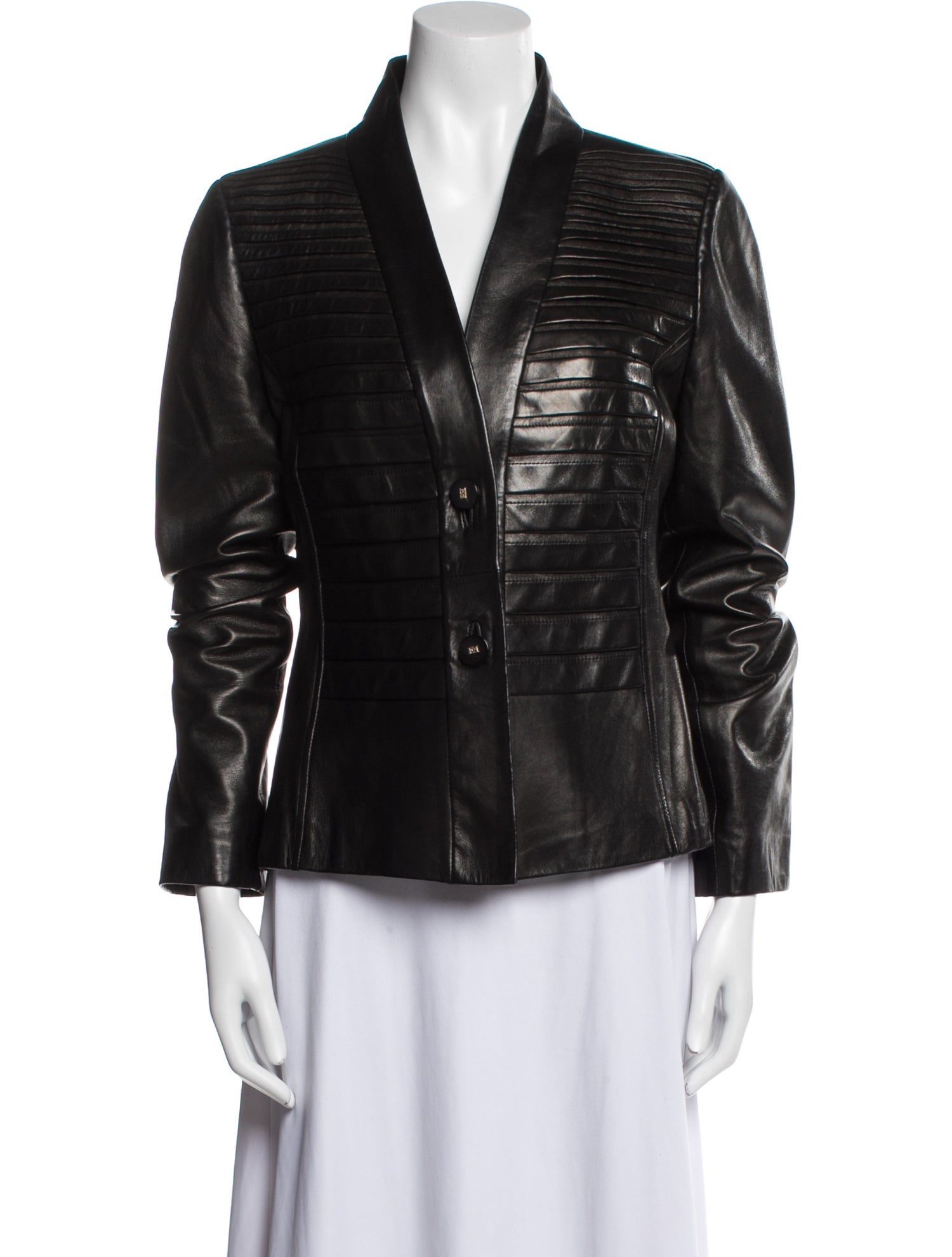 Escada Leather Blazer