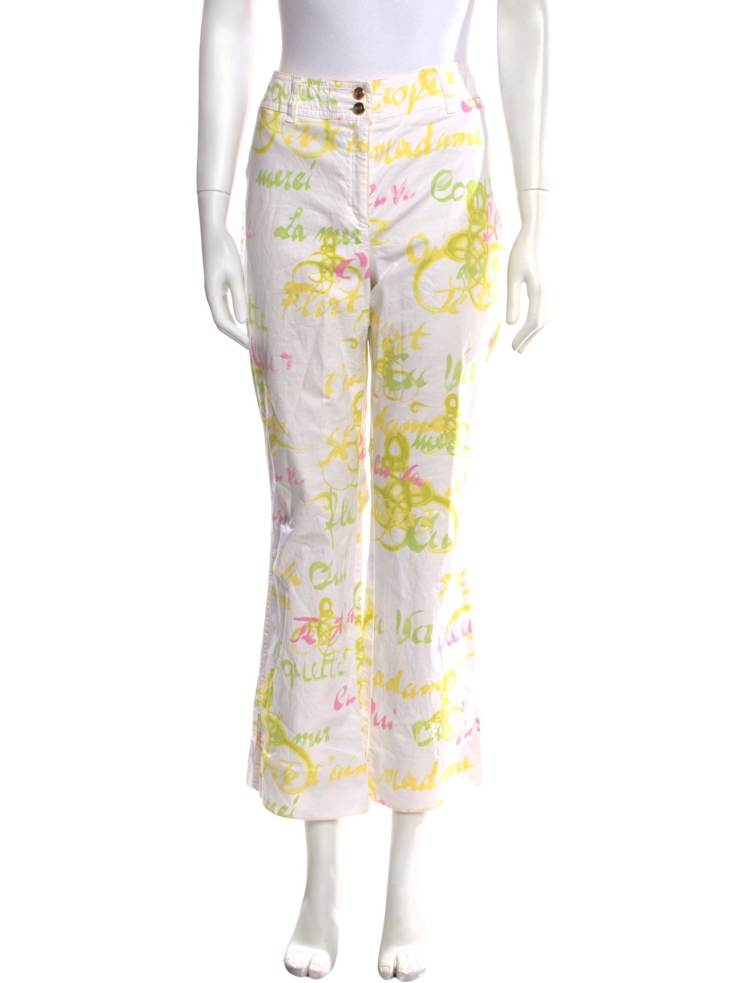Escada Printed Wide Leg Pants