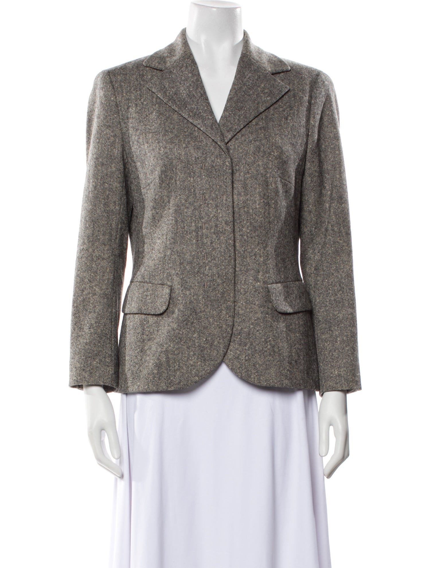 Escada Virgin Wool Printed Blazer