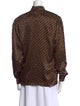 Escada Silk Animal Print Button-Up Top