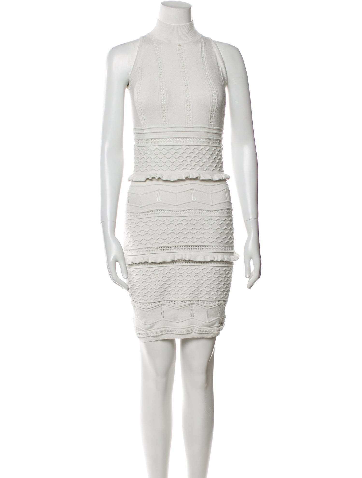 Escada Mock Neck Mini Dress