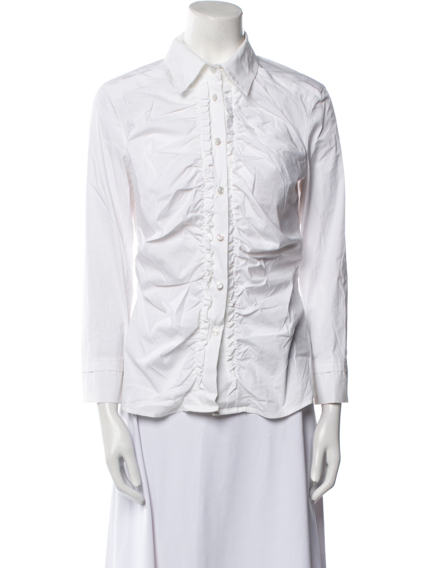 Escada Three-Quarter Sleeve Button-Up Top