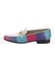 Escada Leather Colorblock Pattern Loafers