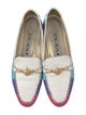Escada Leather Colorblock Pattern Loafers