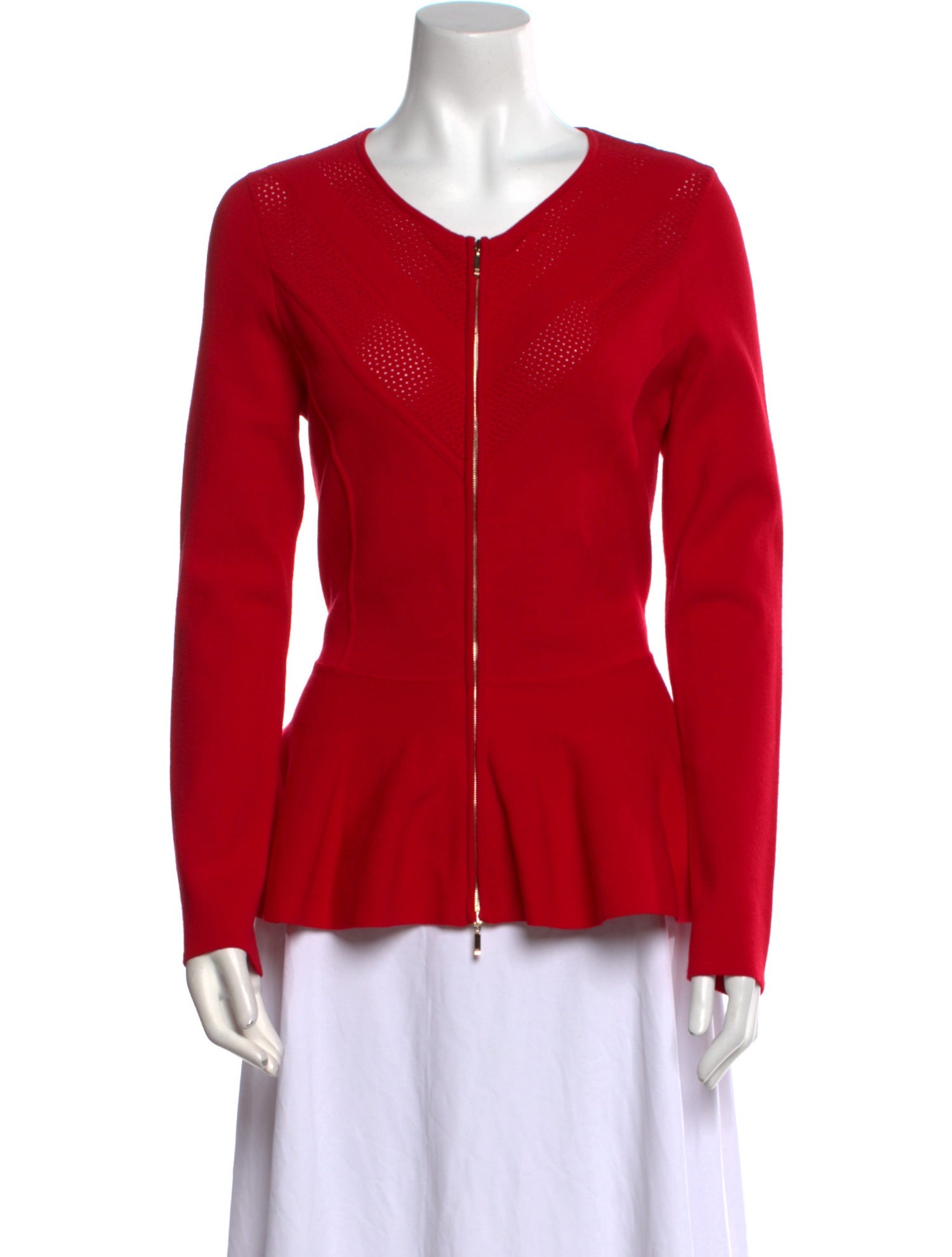Escada V-Neck Long Sleeve Blouse