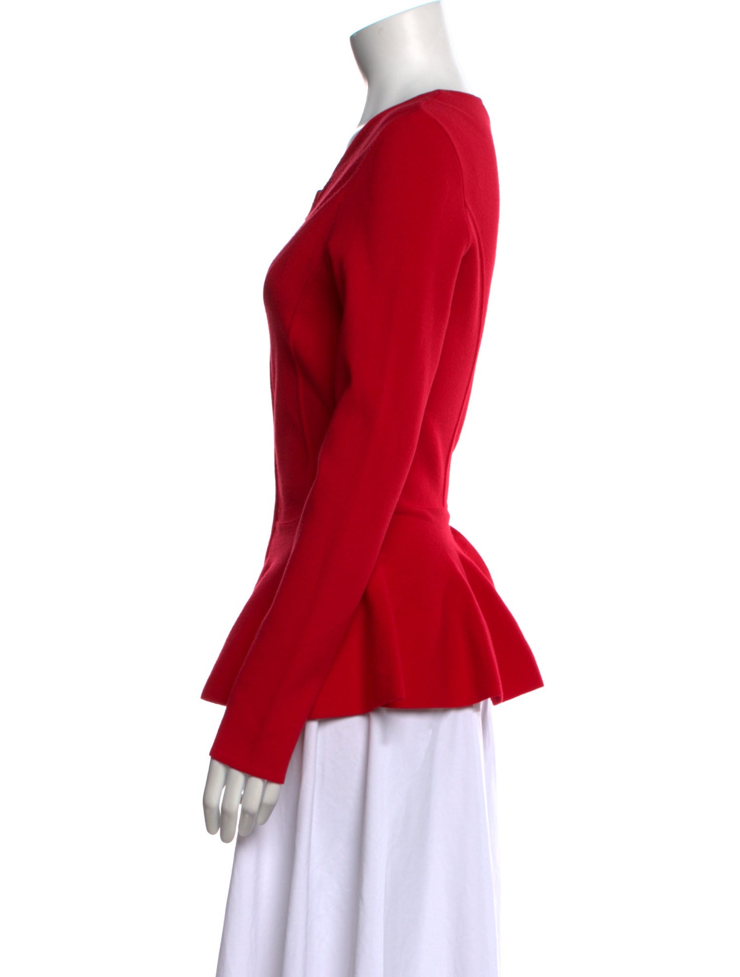 Escada V-Neck Long Sleeve Blouse