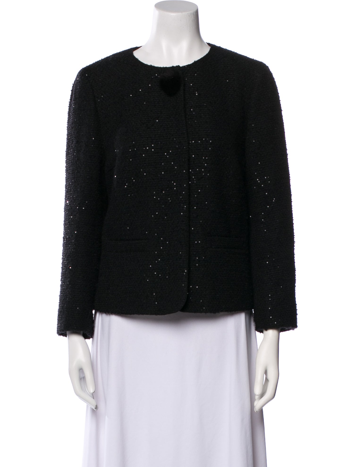 Escada Virgin Wool Tweed Pattern Evening Jacket