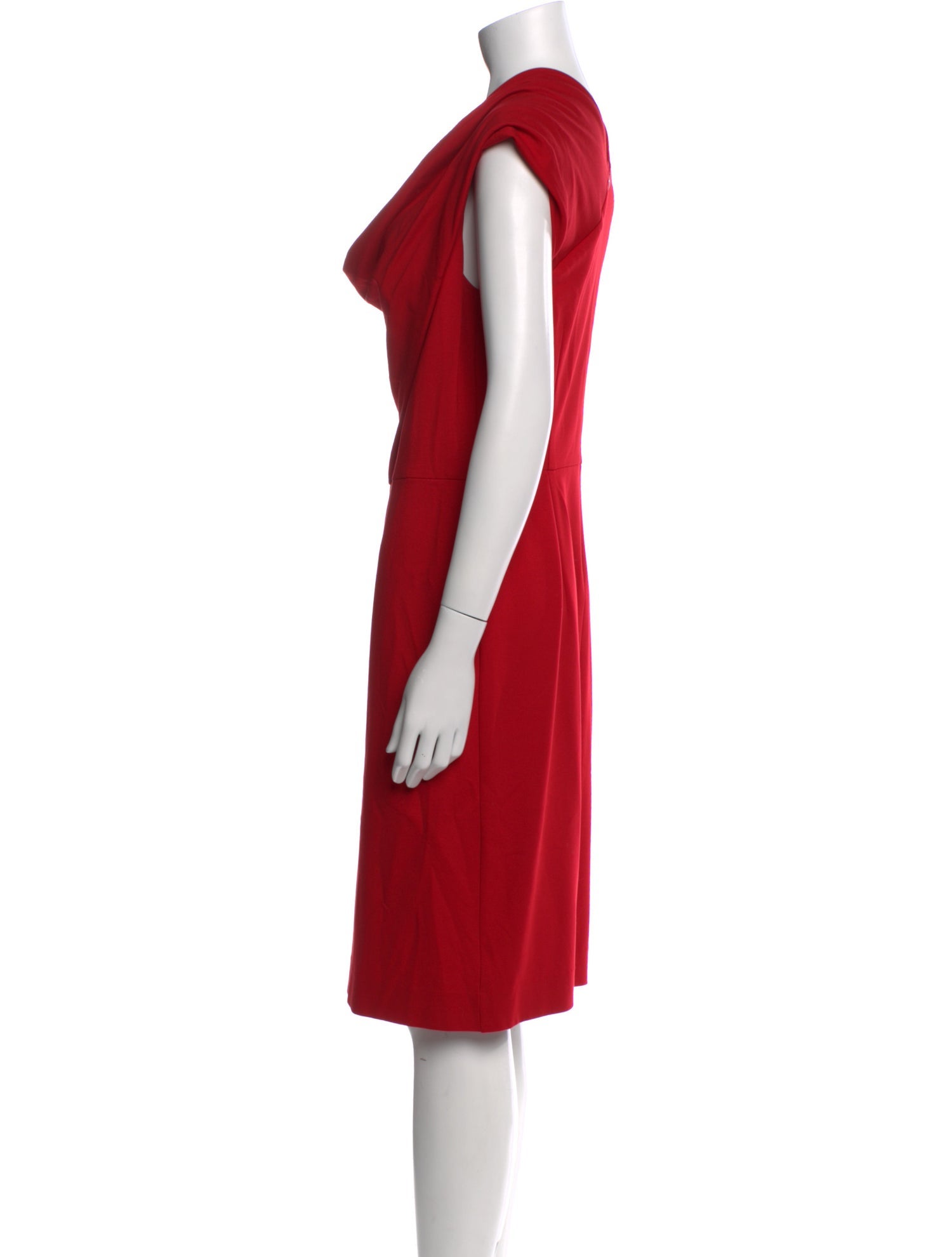 Escada Cowl Neck Knee-Length Dress