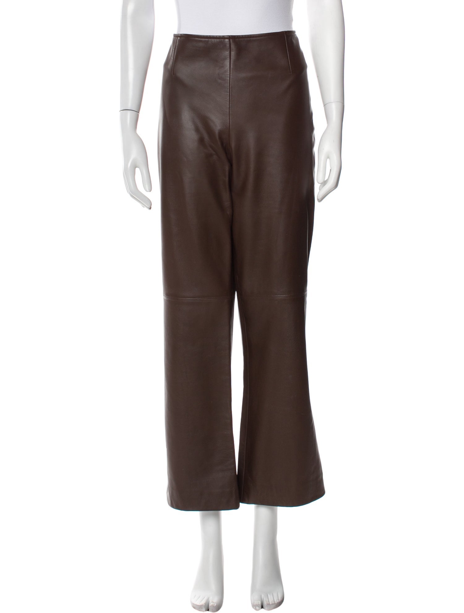 Escada Leather Wide Leg Pants