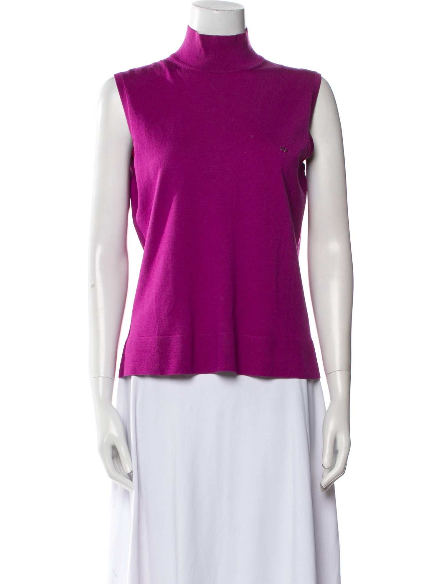 Escada Merino Wool Mock Neck Top