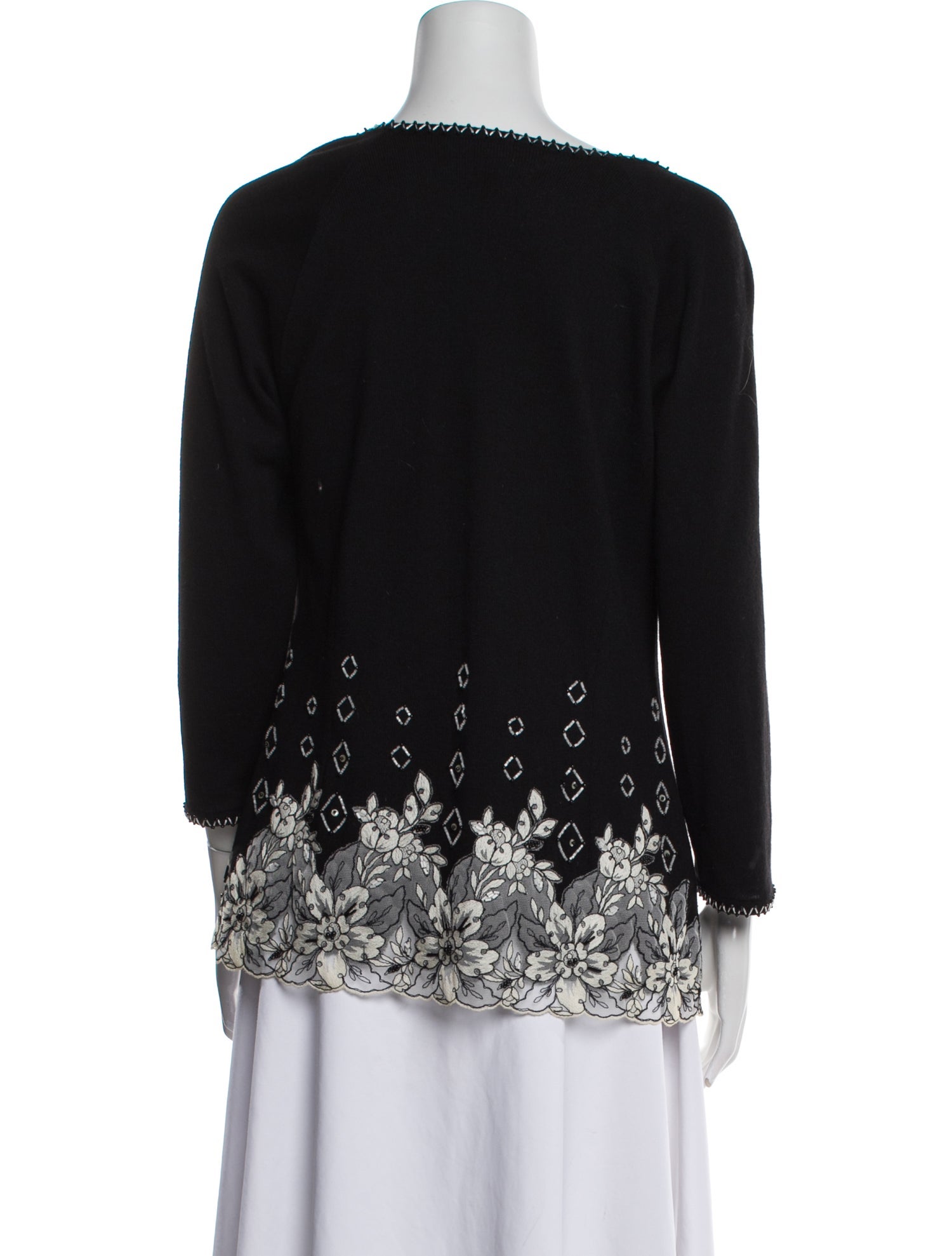 Escada Virgin Wool Square Neckline Sweater