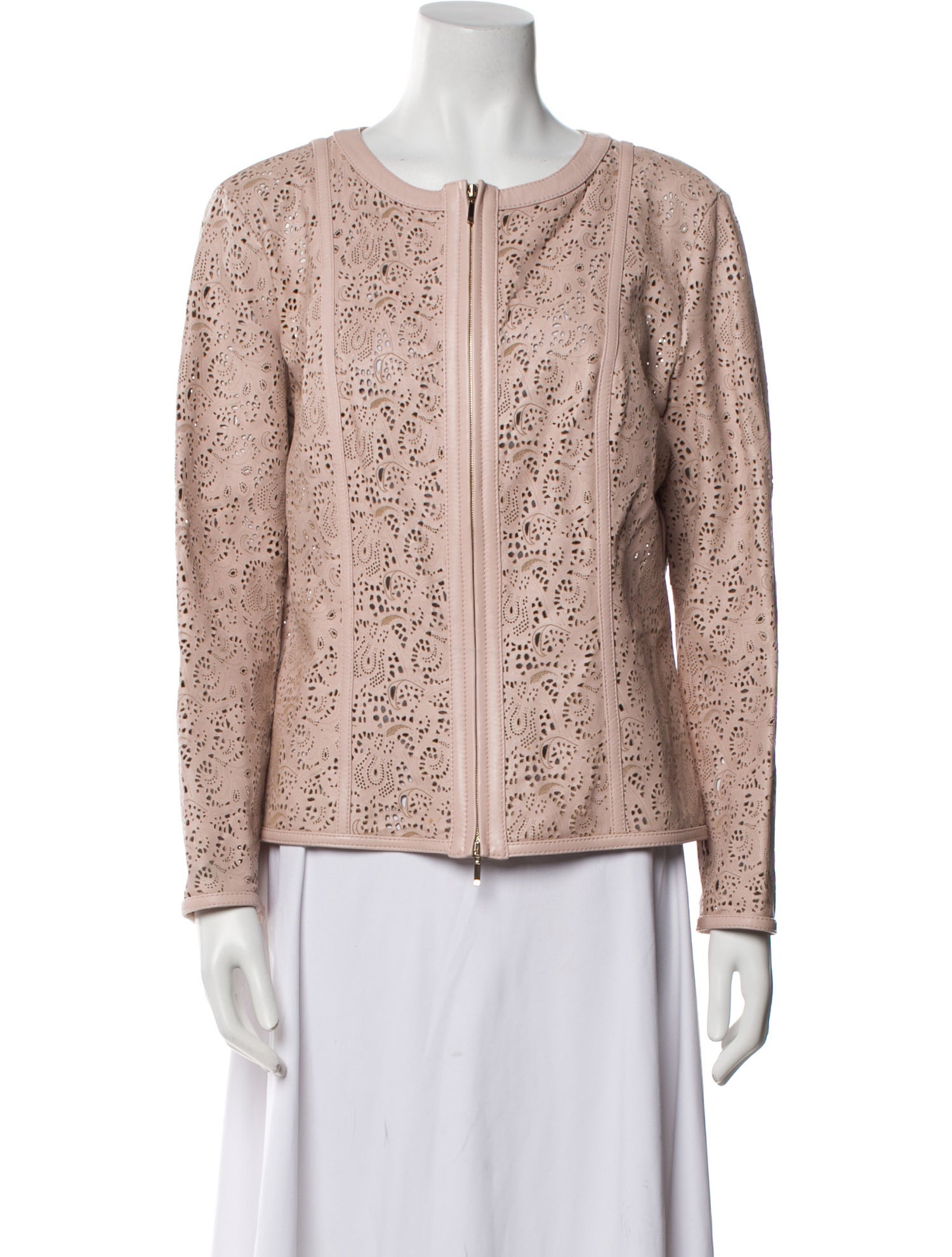 Escada Leather Printed Evening Jacket