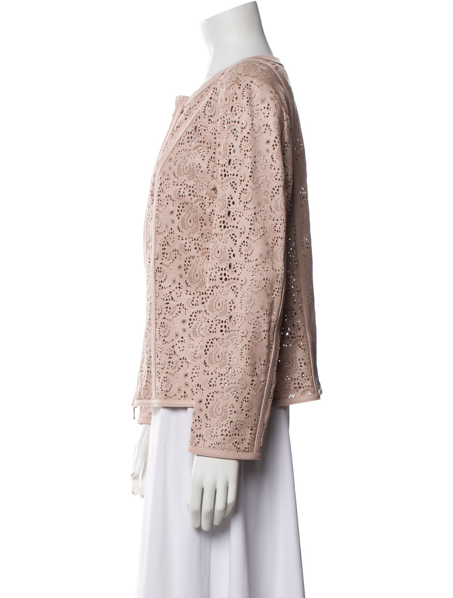 Escada Leather Printed Evening Jacket