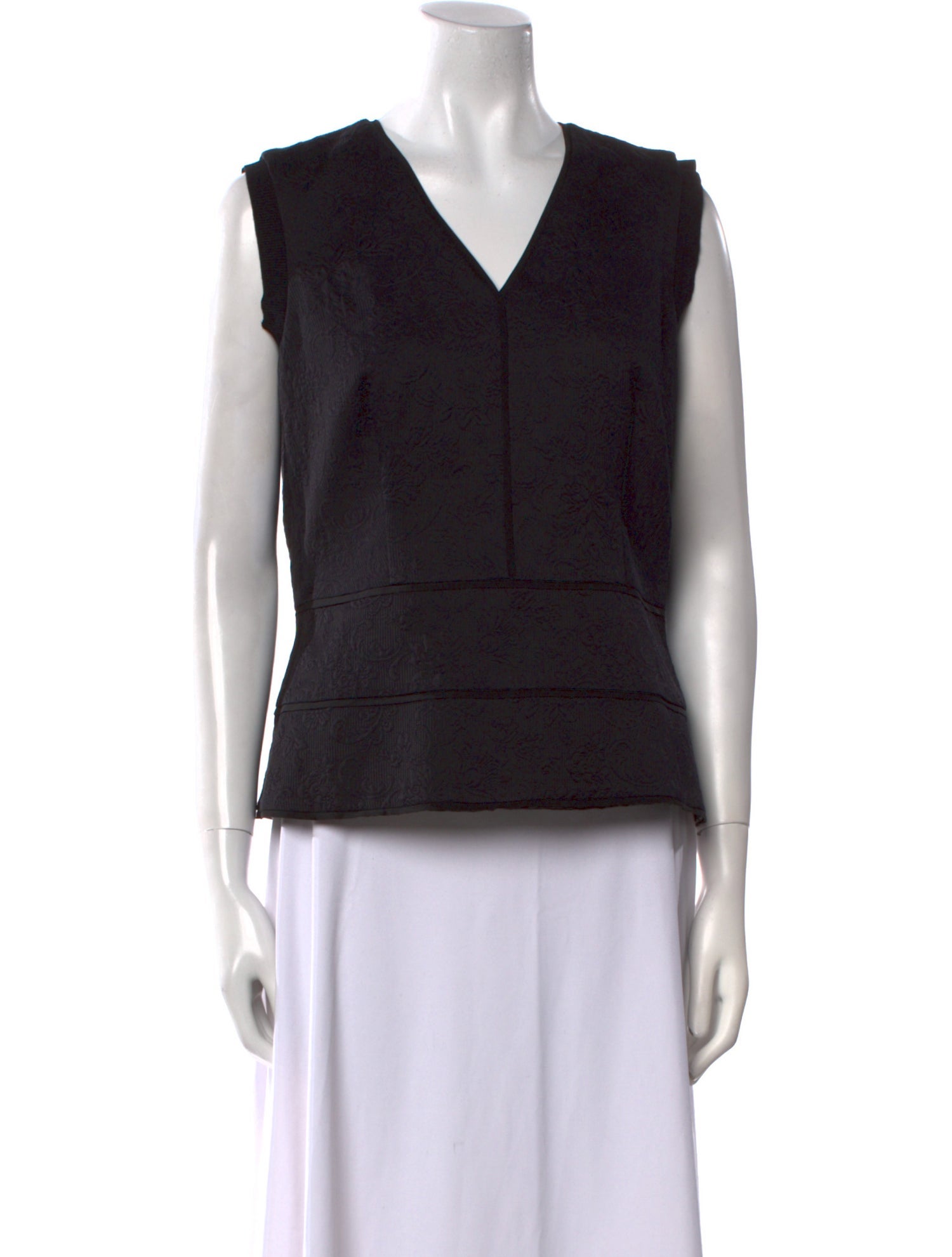 Escada V-Neck Sleeveless Top