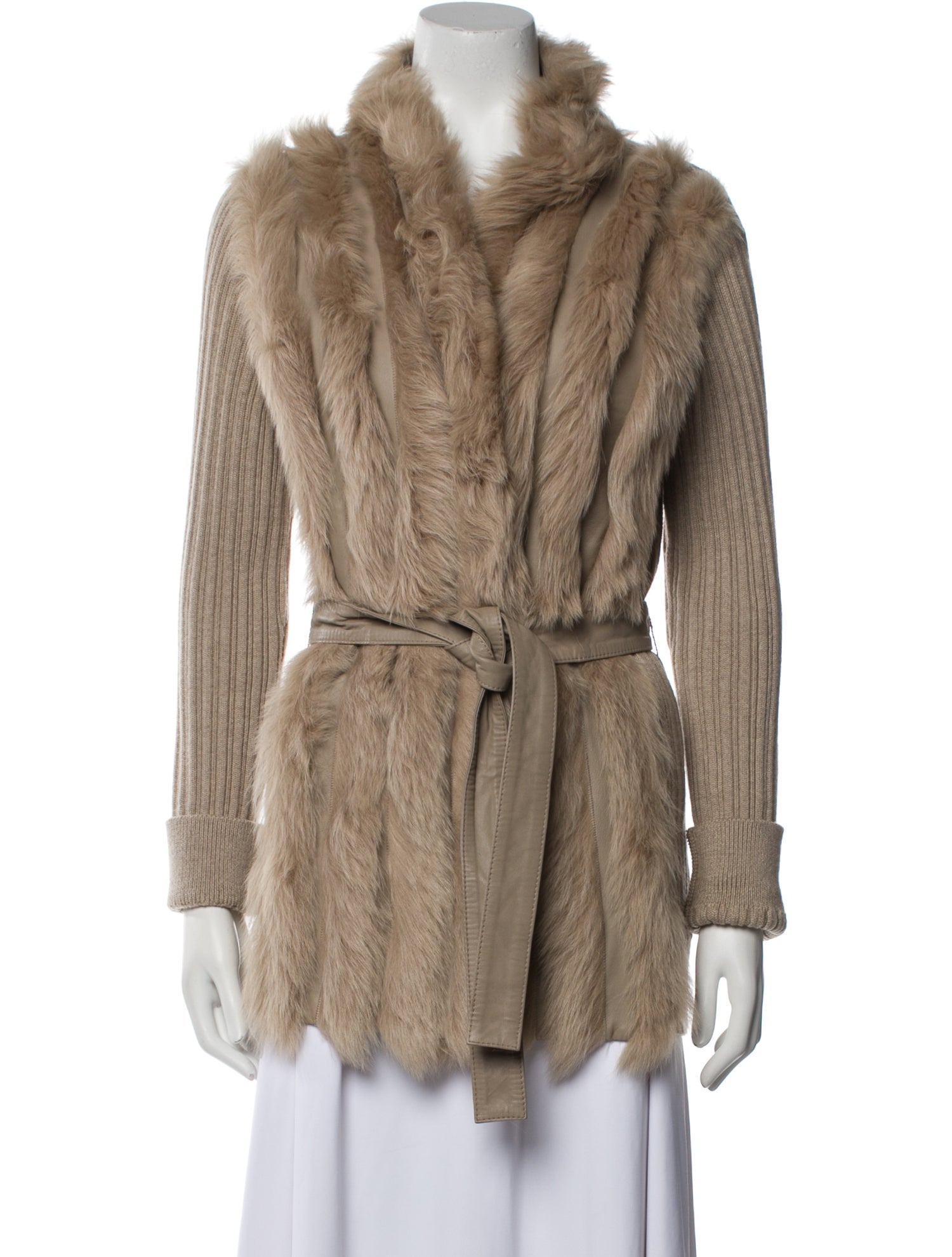 Escada Lambskin Faux Fur Jacket