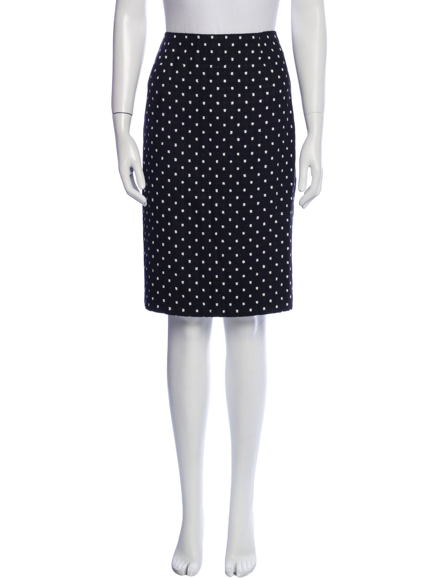 Escada Polka Dot Print Knee-Length Skirt