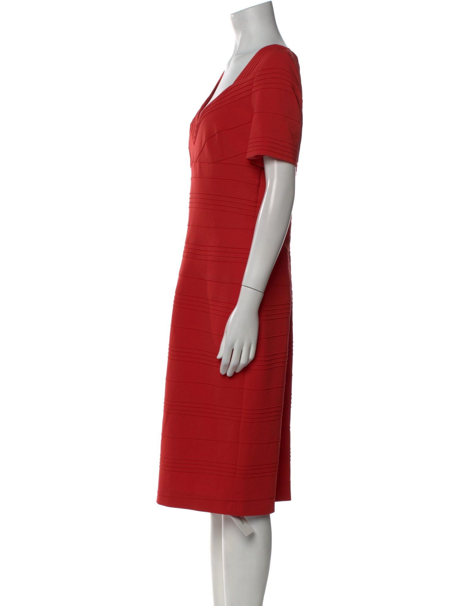 Escada V-Neck Midi Length Dress