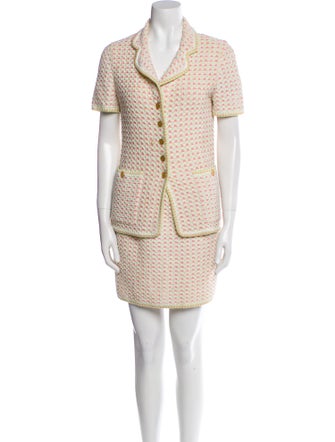 Escada Tweed Pattern Skirt Set