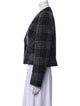 Escada Wool Plaid Print Blazer