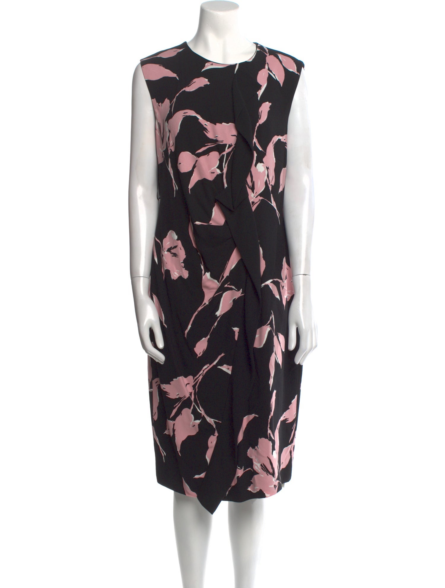 Escada Floral Print Midi Length Dress