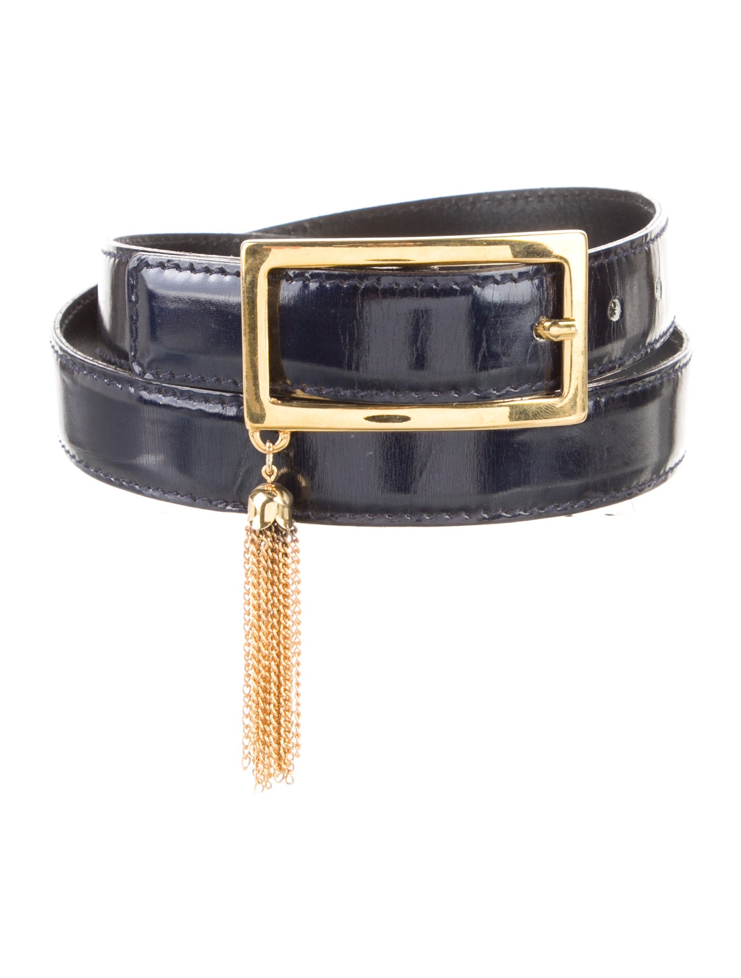 Escada Leather Tassel Accents Belt