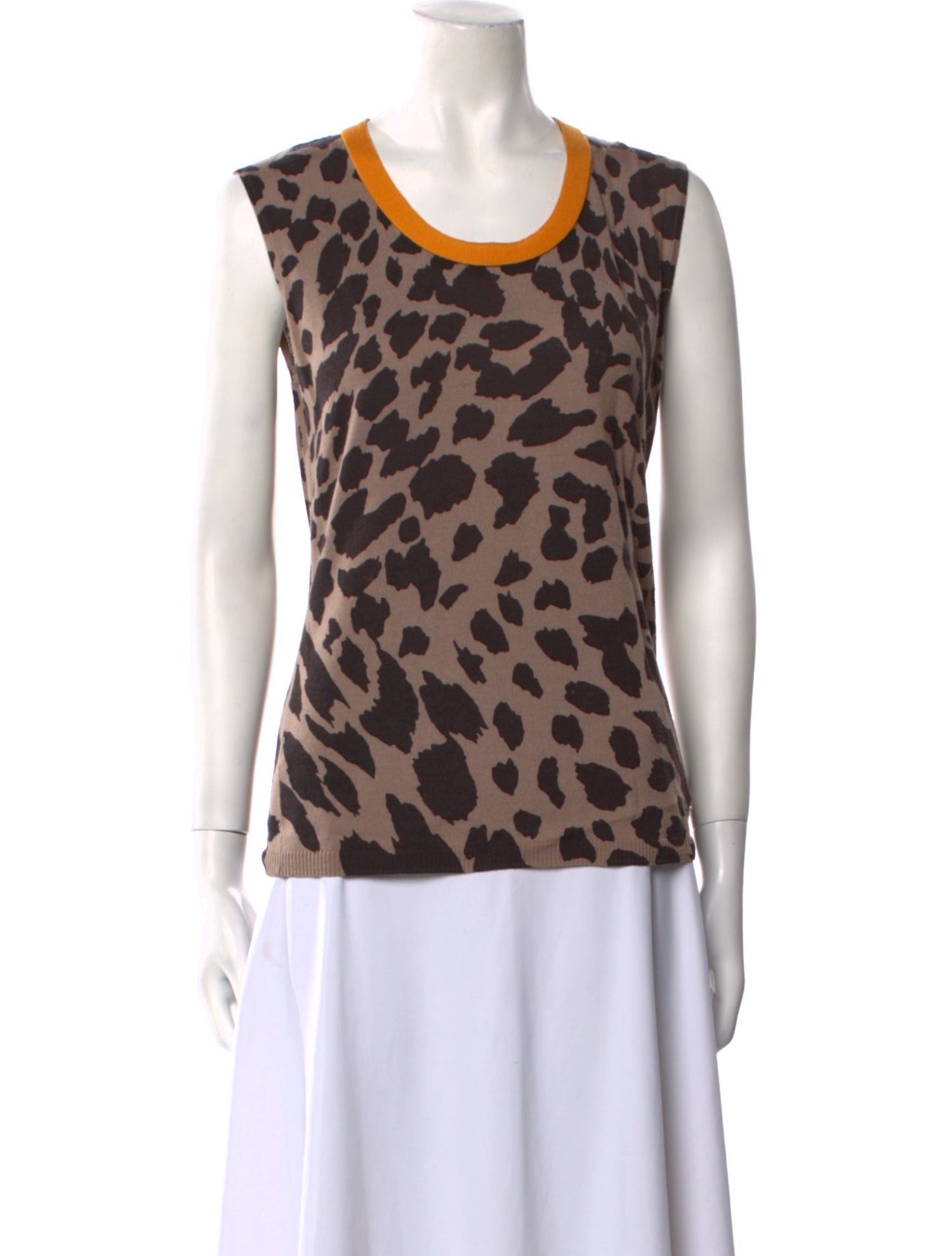 Escada Wool Animal Print Top