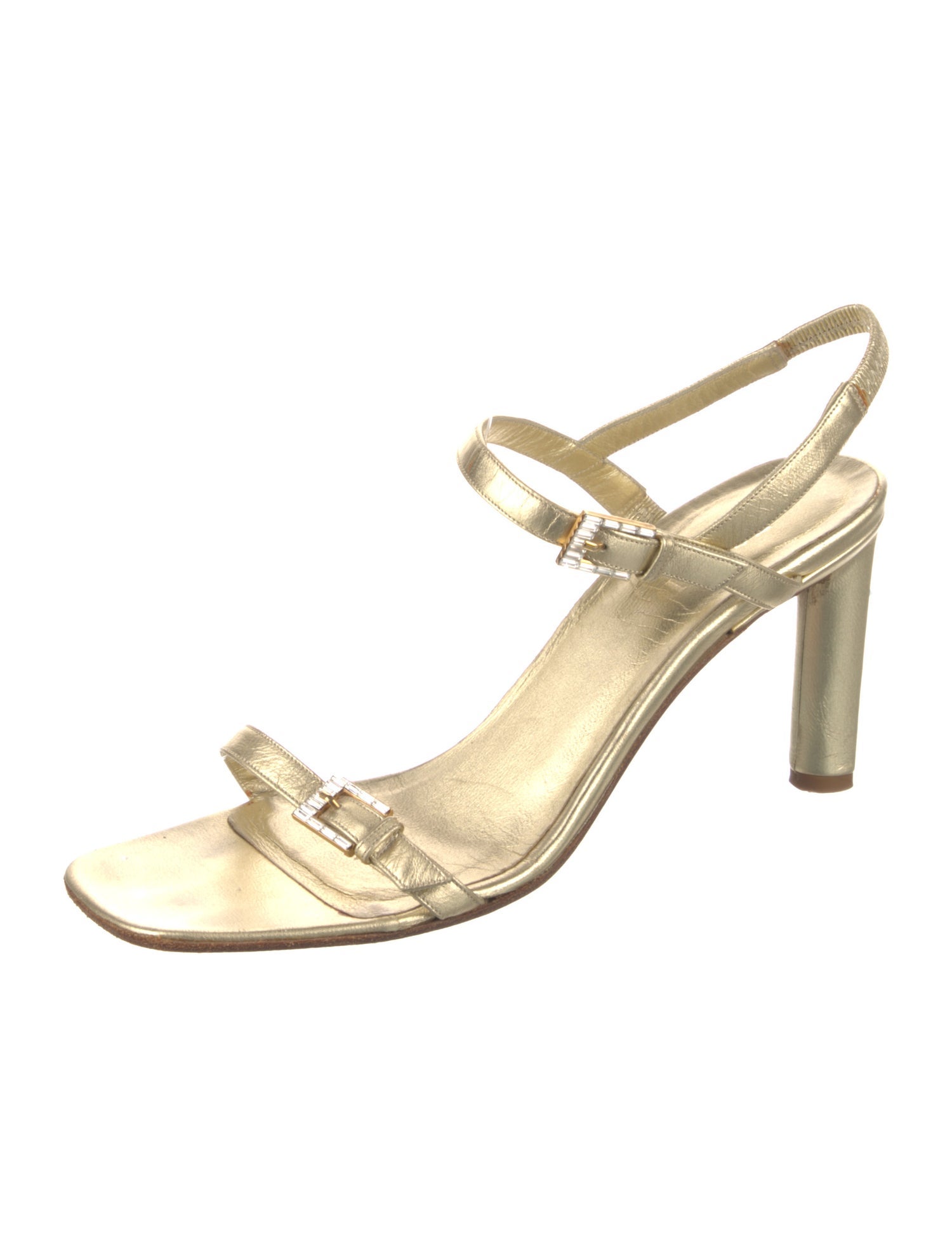 Escada Leather Slingback Sandals