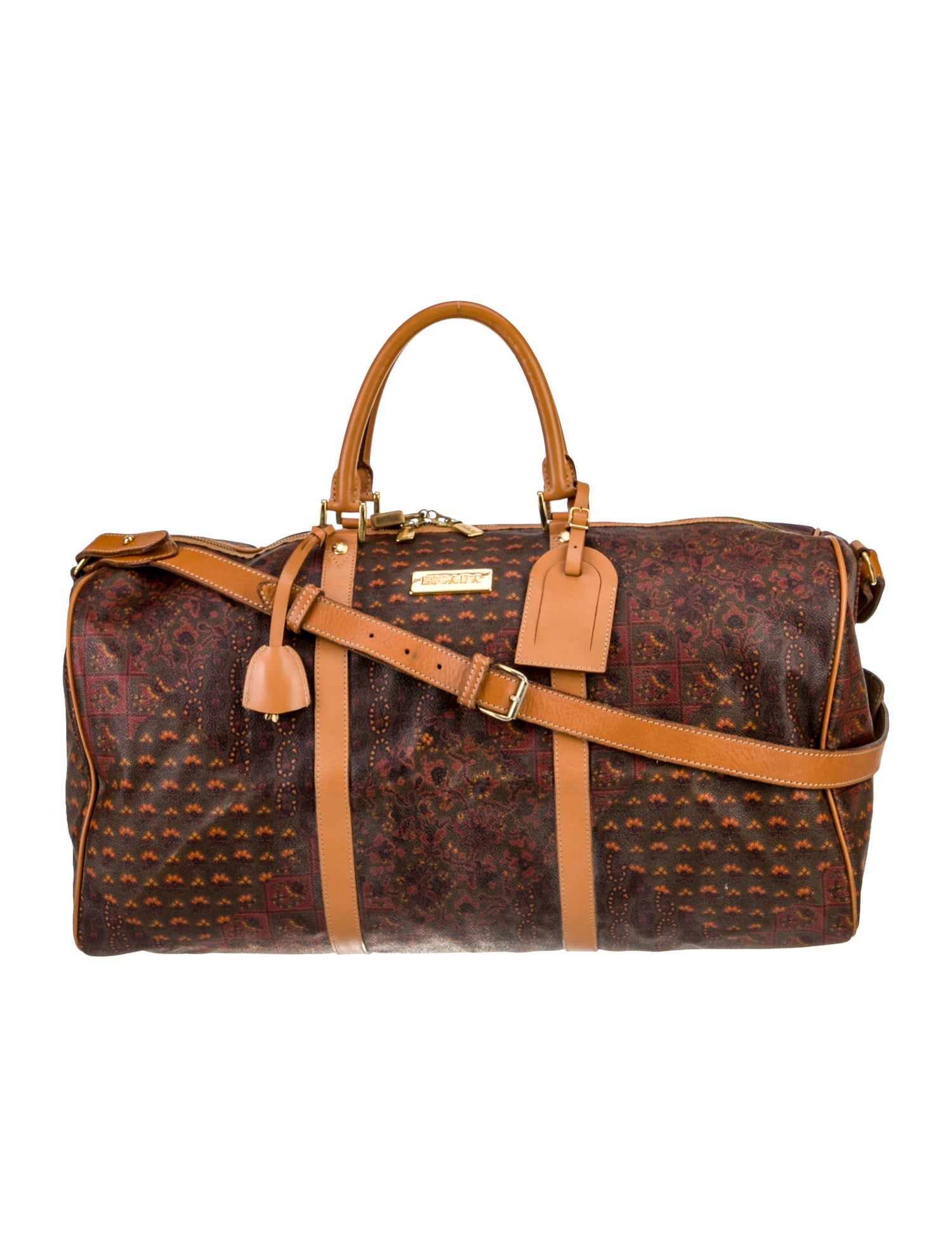 Escada Leather Weekender Bag