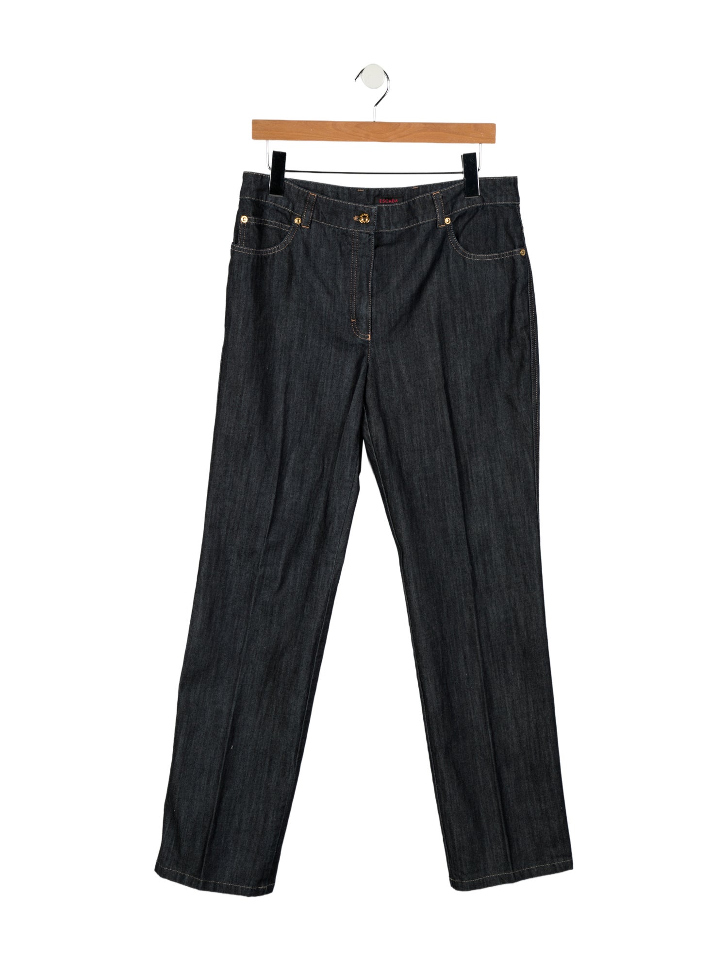 Escada Mid-Rise Wide Leg Jeans
