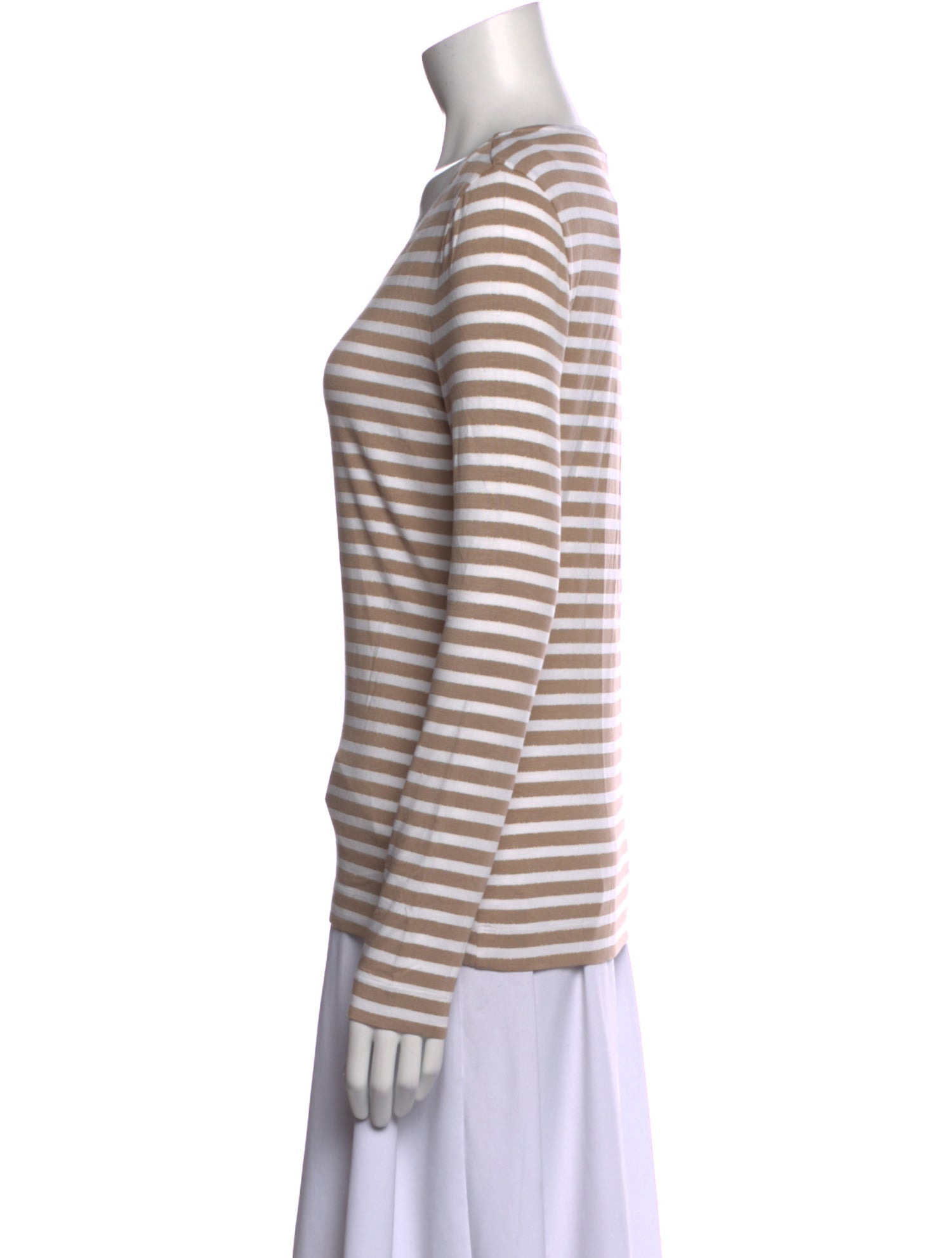 Escada Striped Scoop Neck T-Shirt w/ Tags