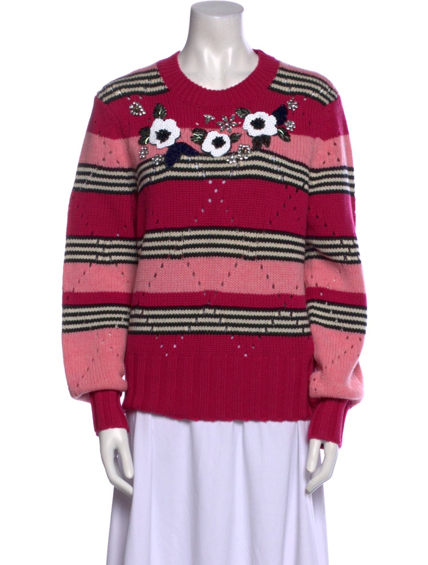 Escada Virgin Wool Striped Sweater