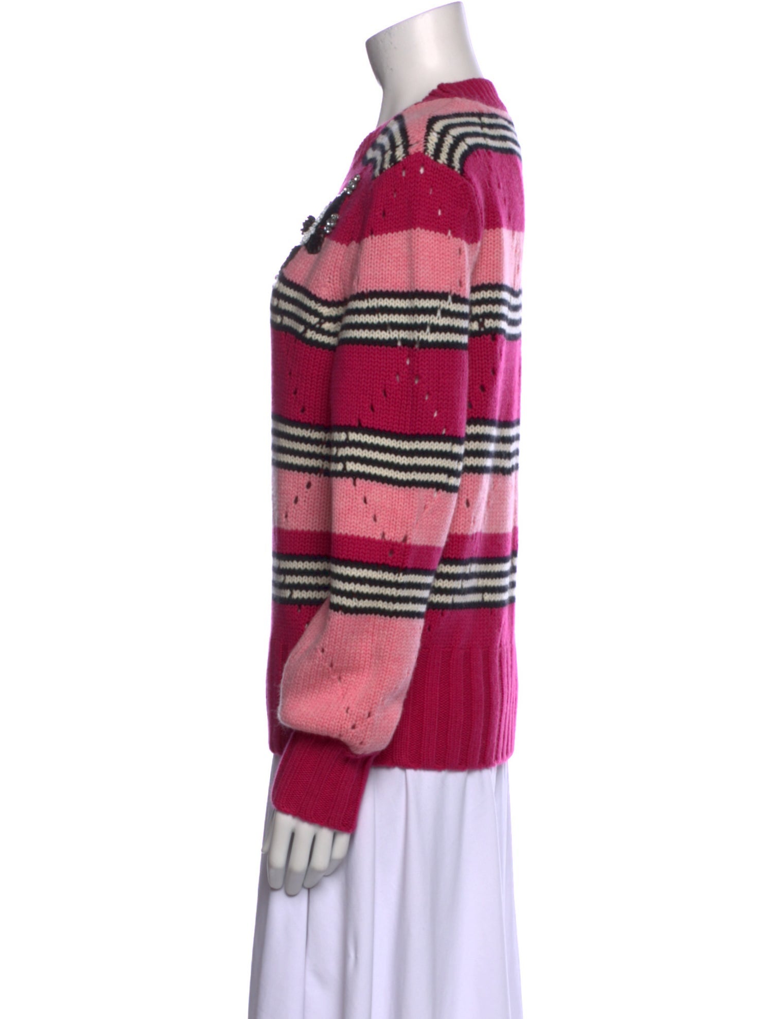 Escada Virgin Wool Striped Sweater