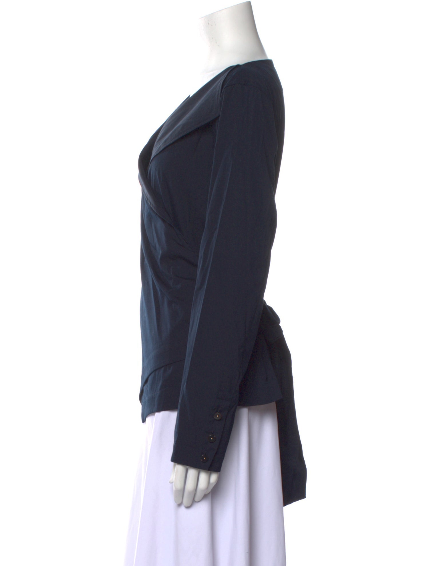 Escada V-Neck Long Sleeve Top