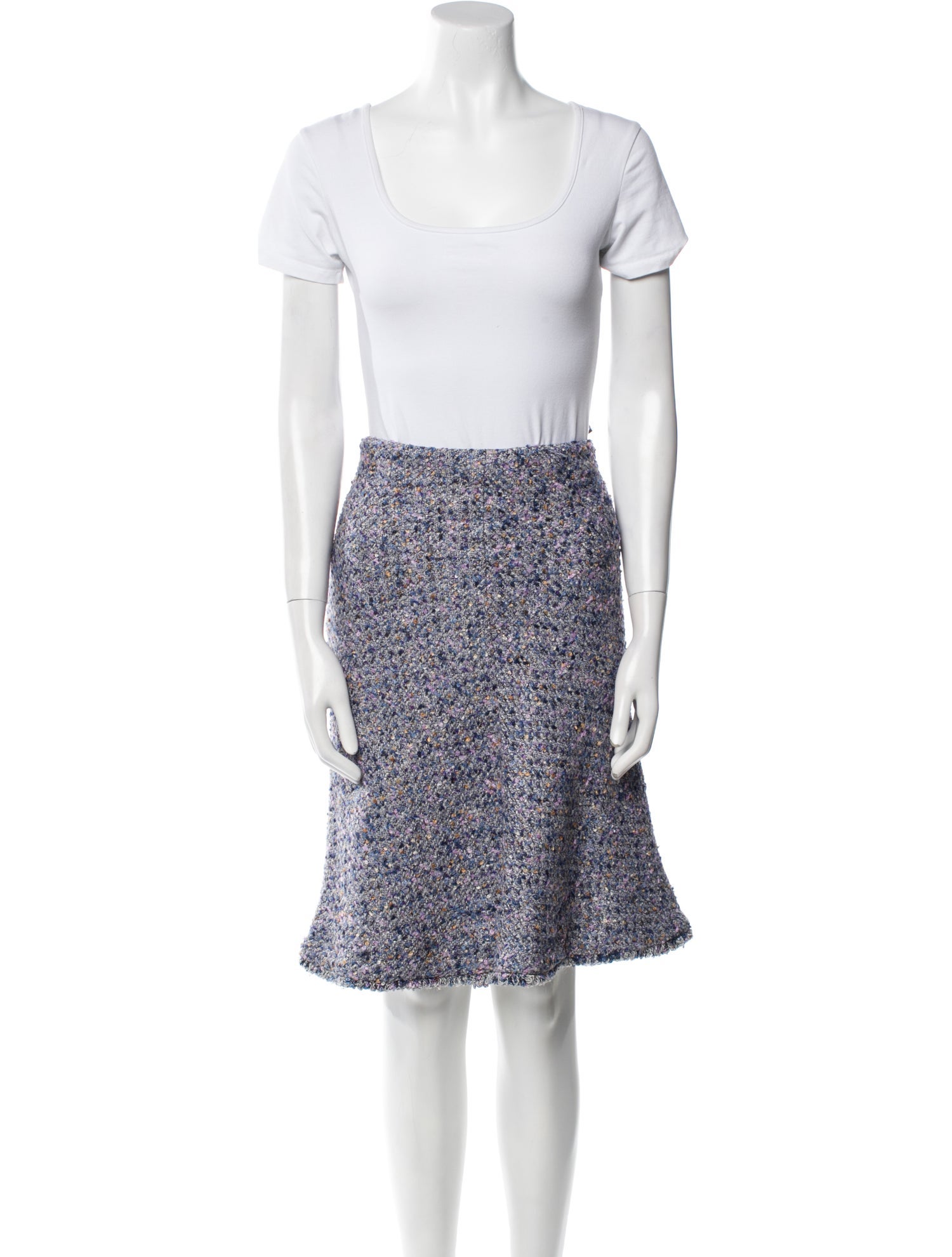 Escada Fringe Trim Accent Skirt Suit