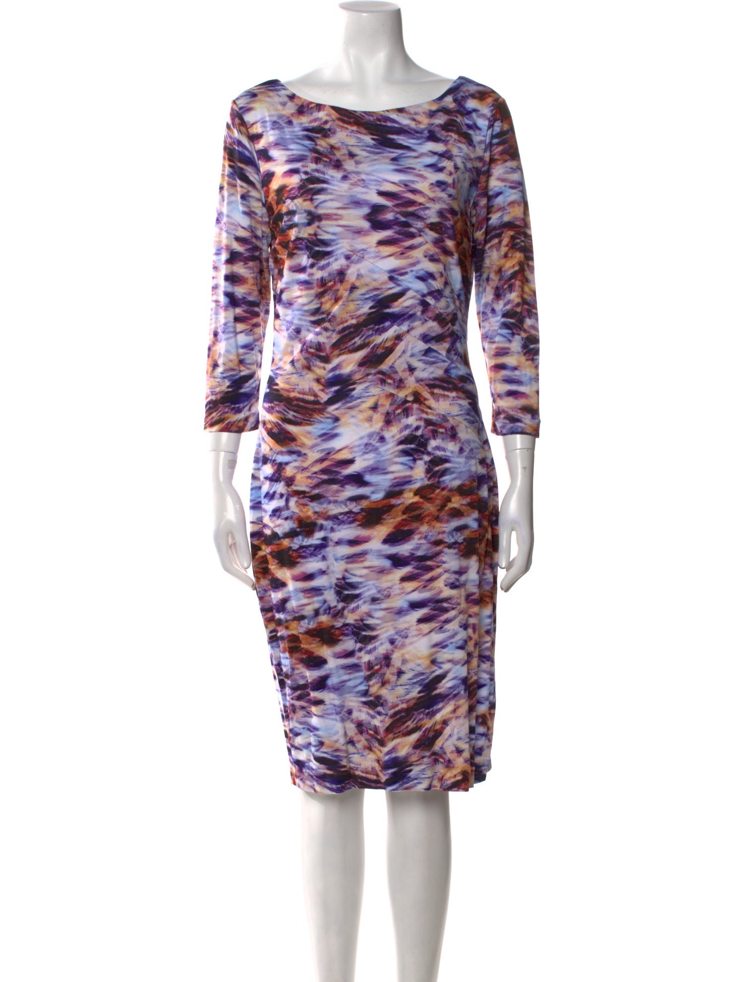 Escada Animal Print Knee-Length Dress