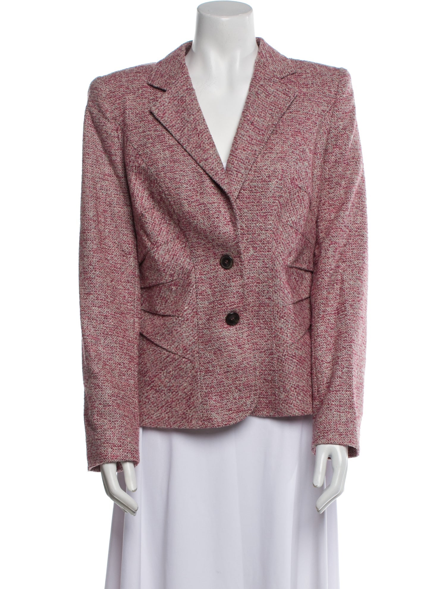 Escada Virgin Wool Tweed Pattern Blazer