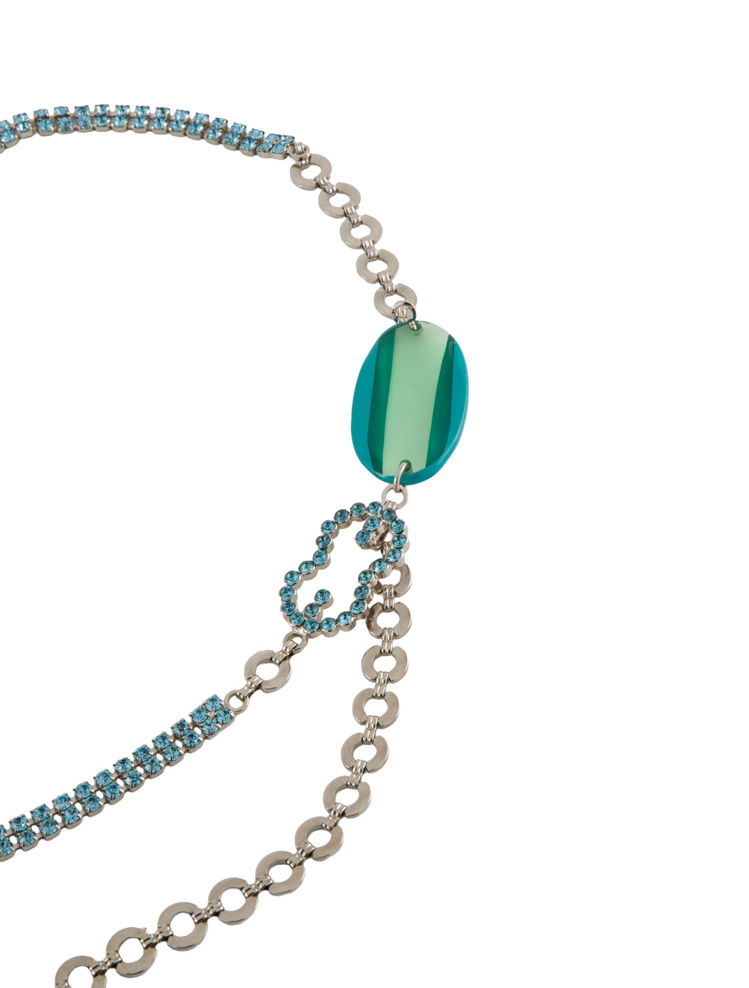 Escada Metal Chain-Link Accents Waist Belt