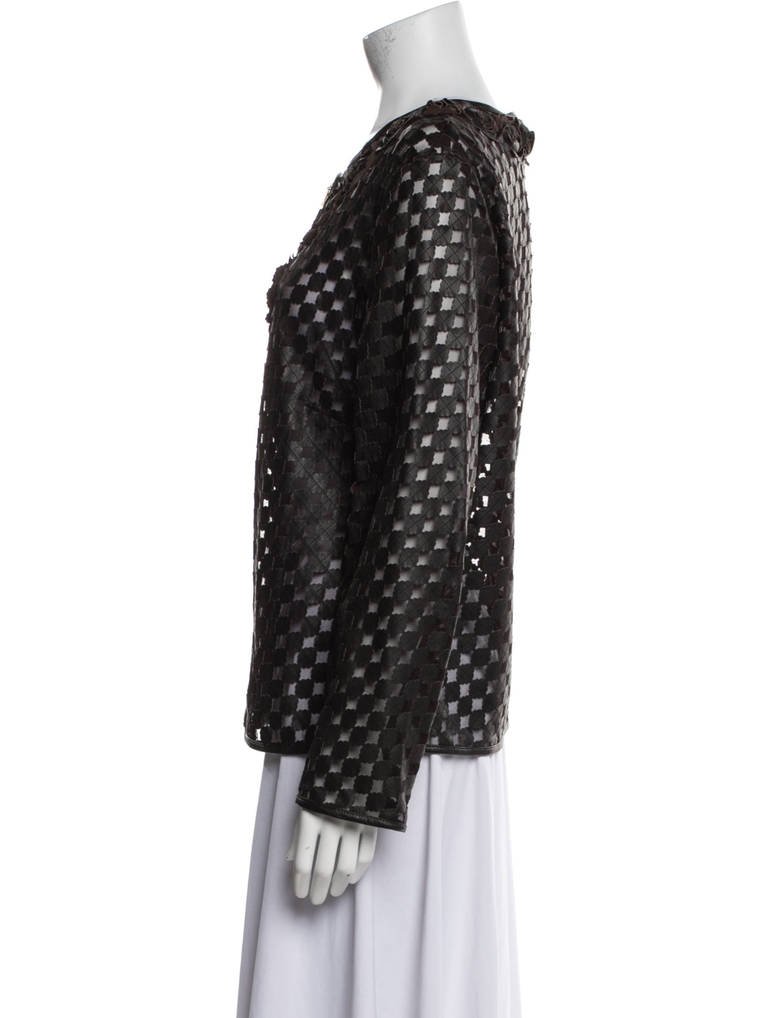 Escada Leather Printed Jacket w/ Tags