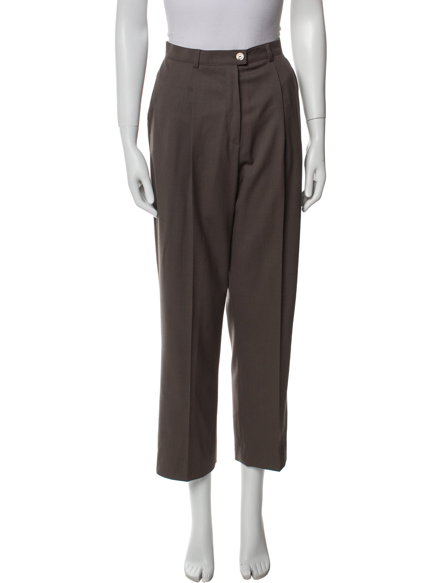 Escada Virgin Wool Straight Leg Pants