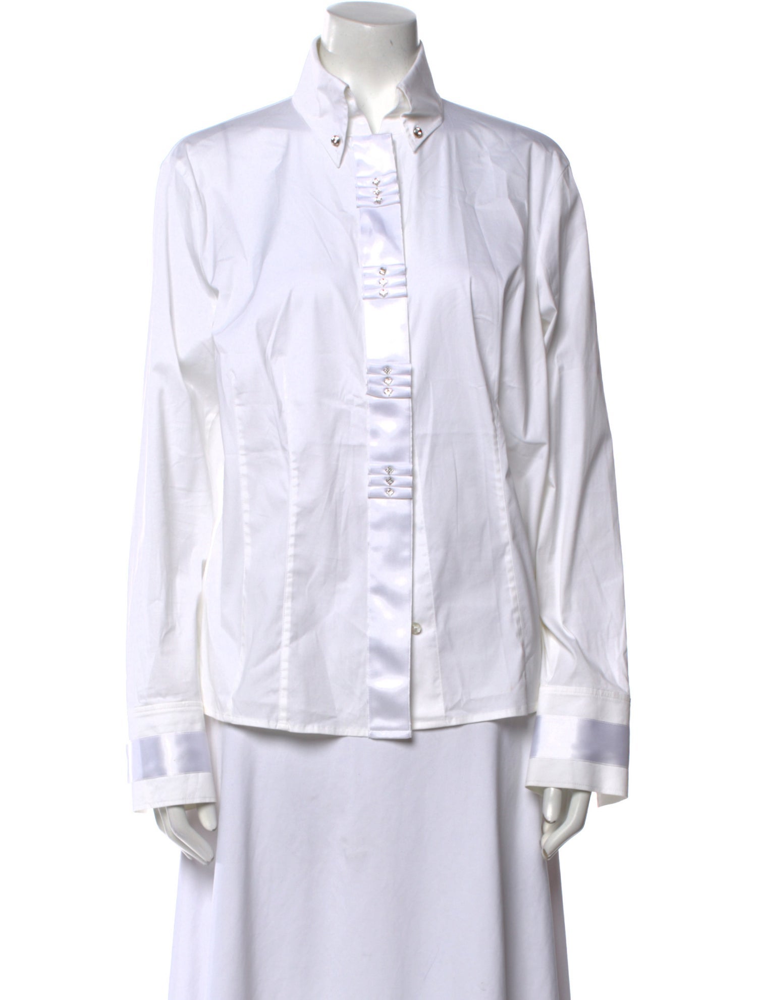 Escada Long Sleeve Button-Up Top