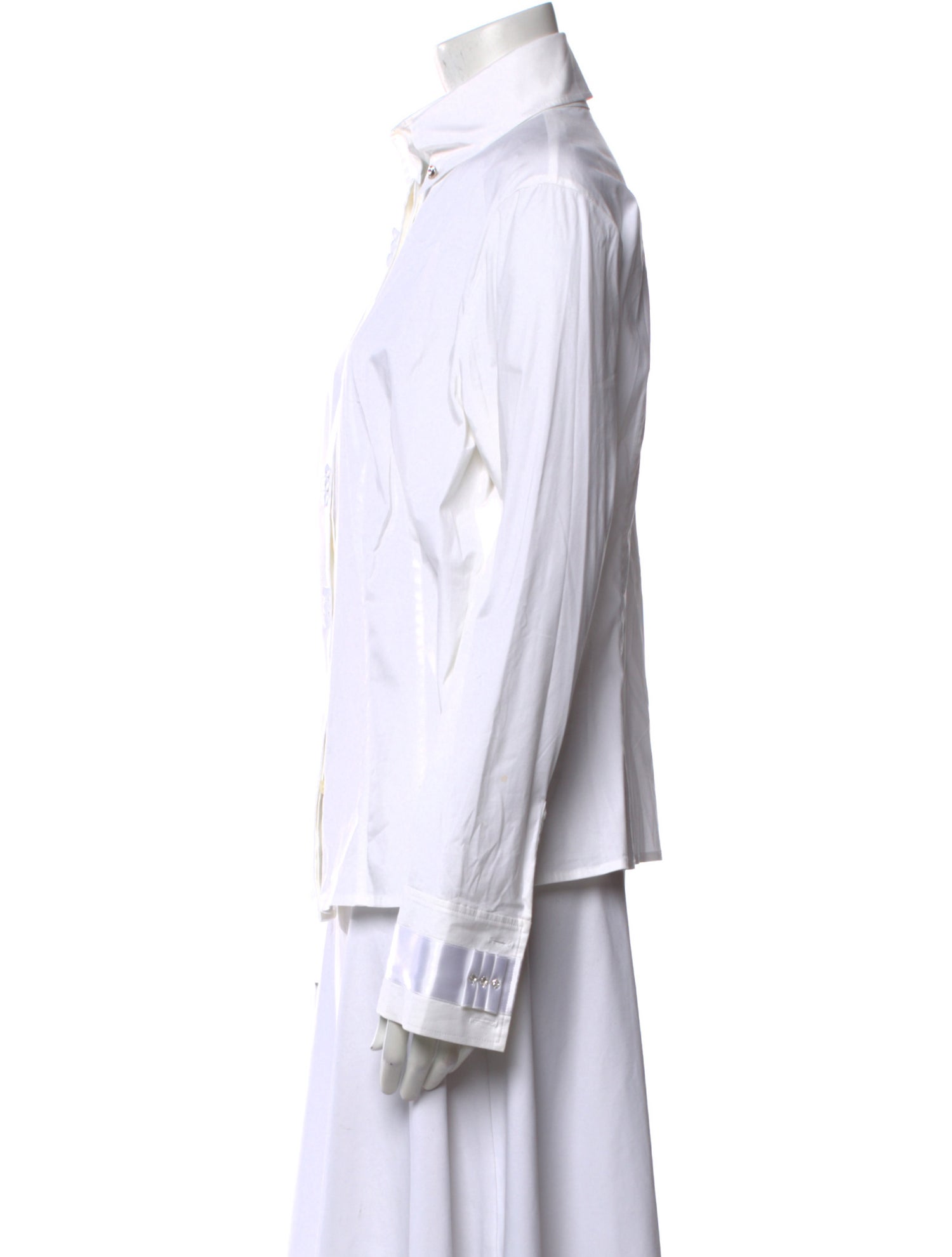 Escada Long Sleeve Button-Up Top