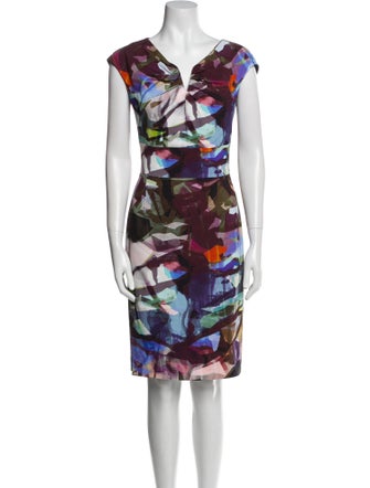 Escada Printed Knee-Length Dress