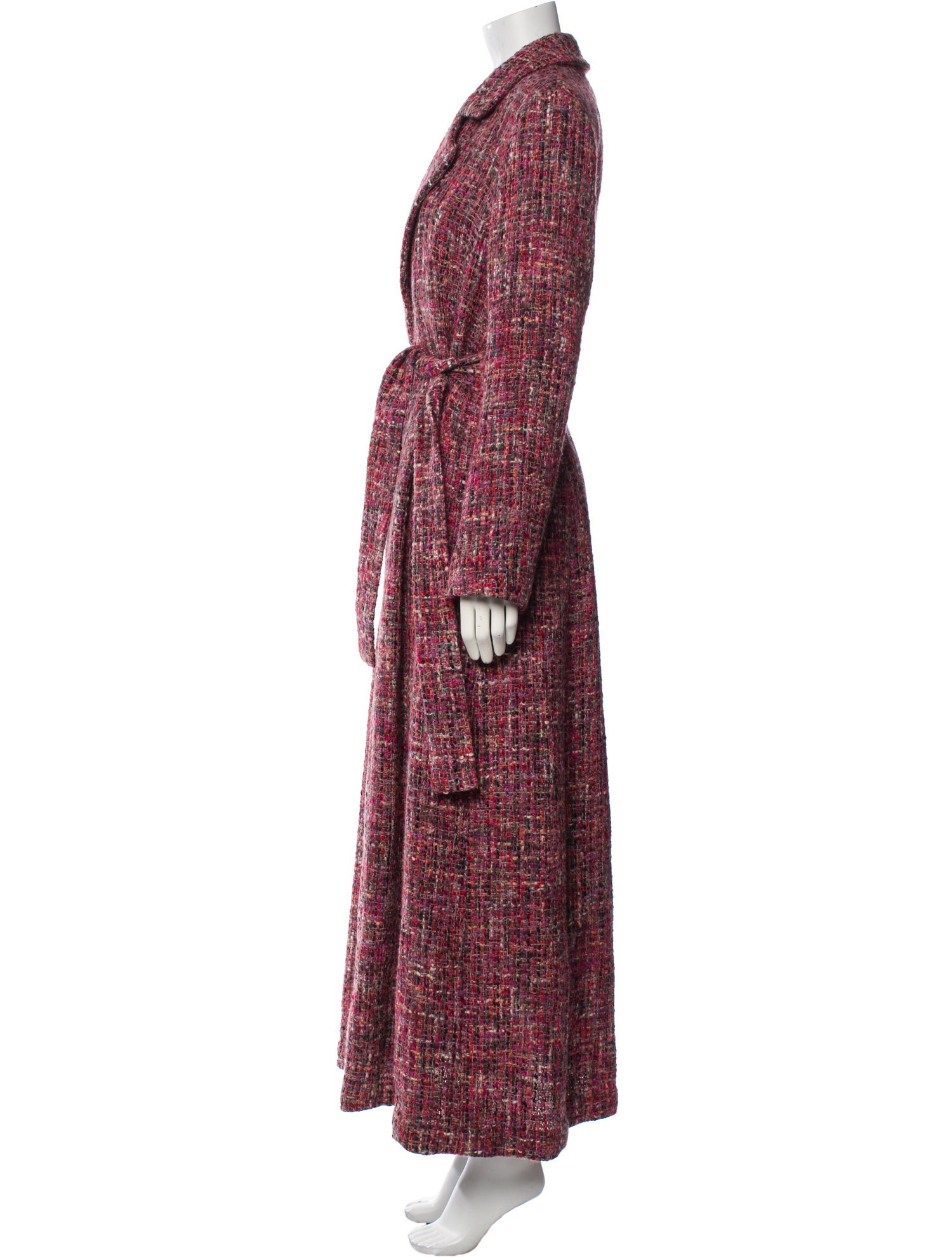 Escada Wool Tweed Pattern Trench Coat
