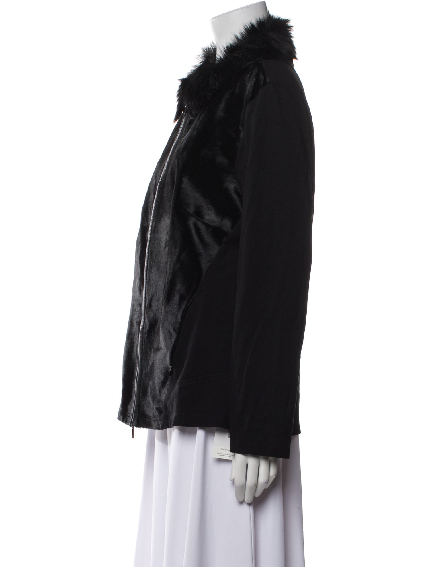 Escada Silk Faux Fur Jacket