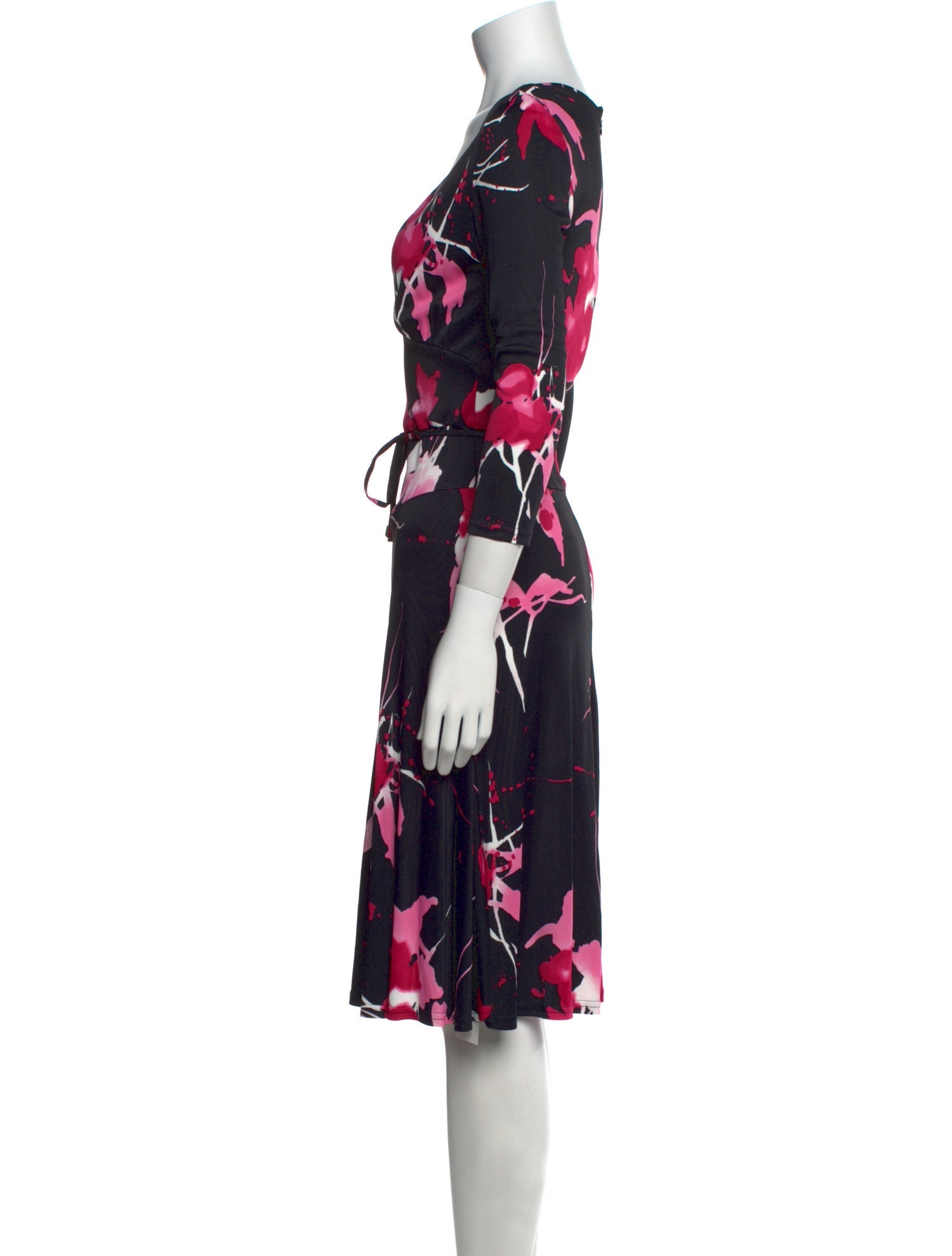 Escada Floral Print Midi Length Dress