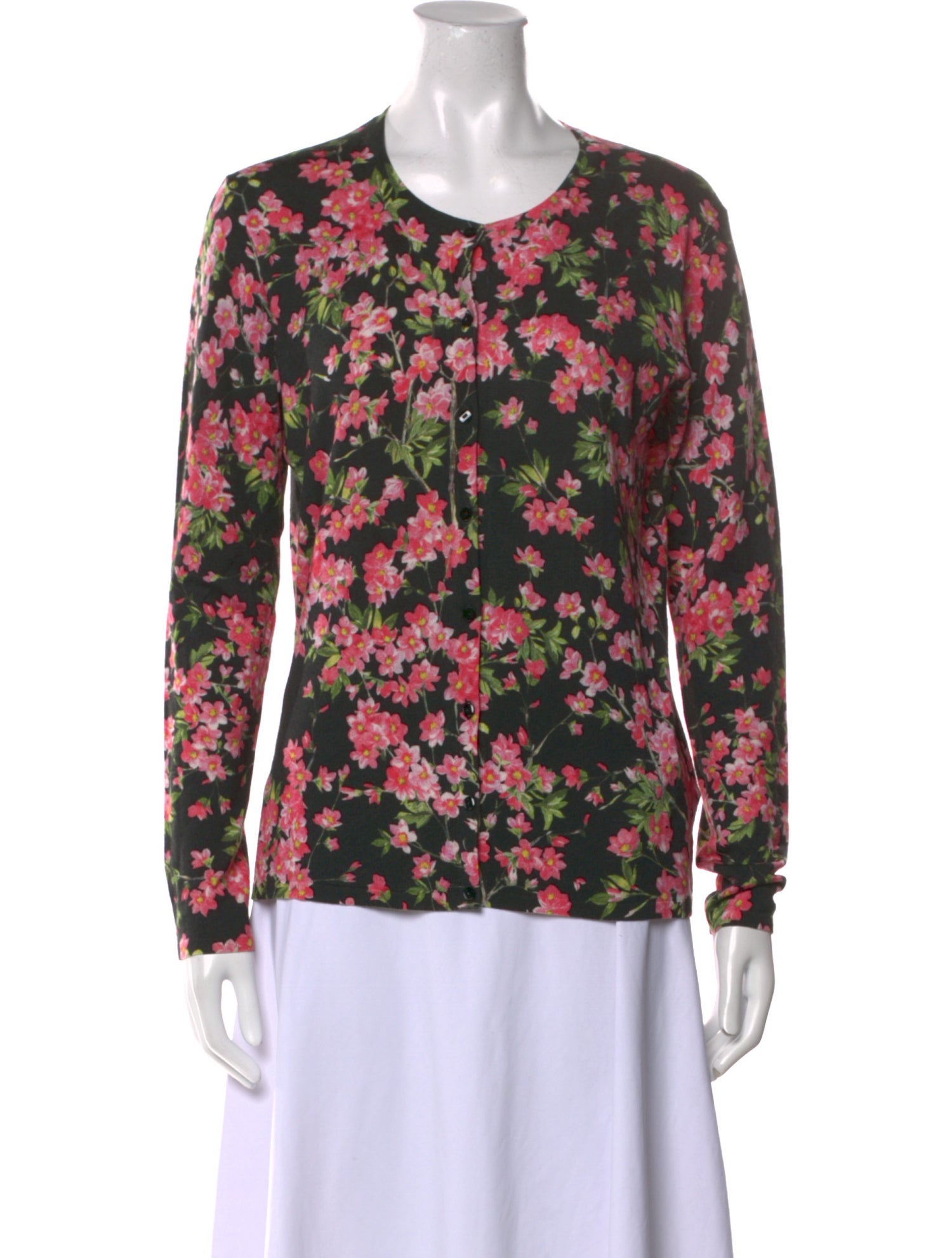 Escada Wool Floral Print Sweater