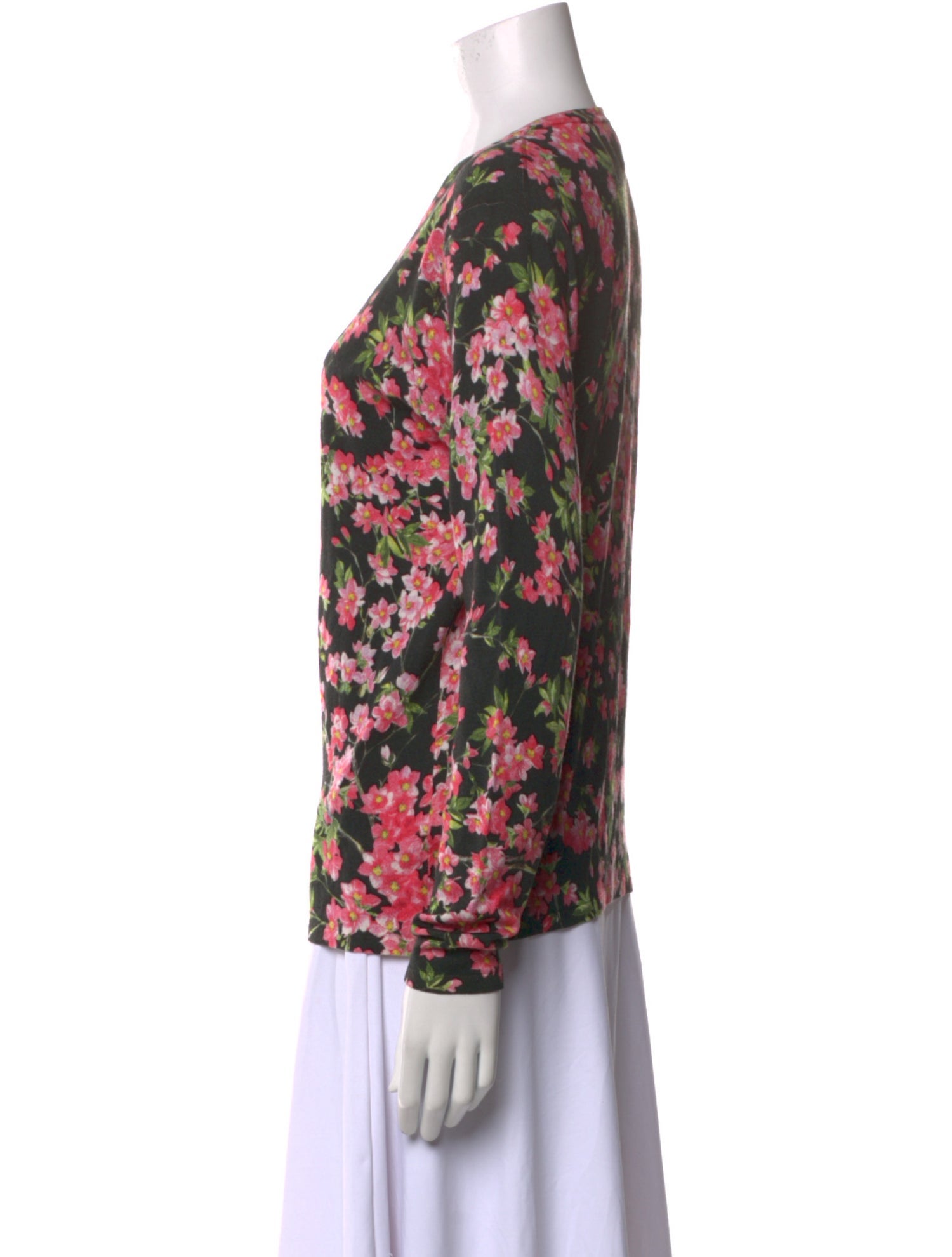 Escada Wool Floral Print Sweater
